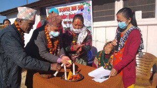 गलकोट नगरप्रमुखद्वारा चौराह बहुउद्देश्यीय भवनको शिलन्यास