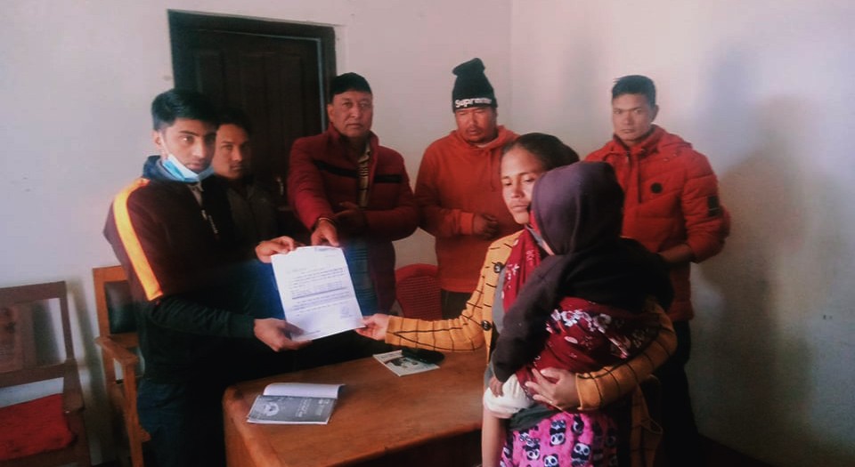 सिटिजन लाईफ इन्स्योरेन्सले दियो १३ लाखको मृत्यु दाबी भुक्तानी