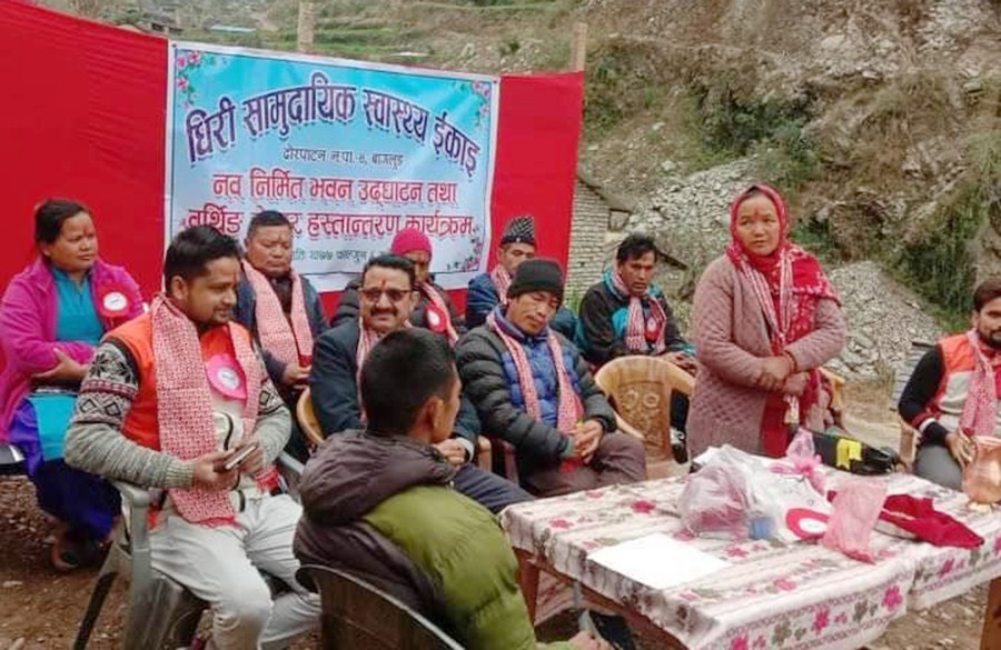 ढोरपाटन–४ धिरीमा स्वास्थ्य इकाईको भवन उद्घाटन