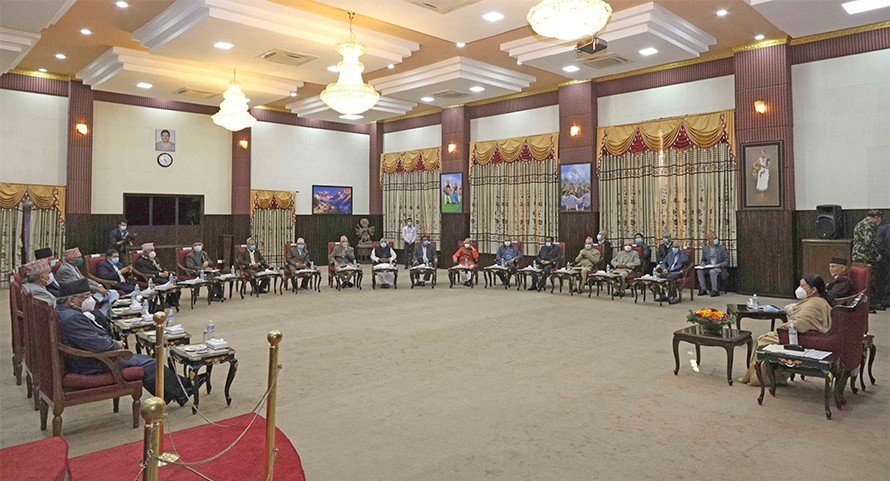शितल निवास बोलाएर राष्ट्रपतिले भनिन्–दलहरुबीच सहकार्य निरन्तर होस् 
