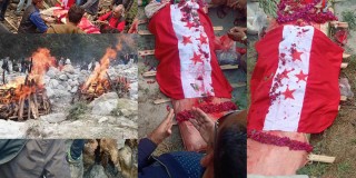 बडिगाड झडपमा मृत्यु भएका प्रकाश कुँवर र दीपक दमाईको अन्त्येष्टि