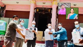 समाजसेवी गण्डकी थापा र दिपक भट्टराइको सक्रियतामा बडिगाडलाई ३ थान अक्सिजन कन्सन्टेटर सहयोग