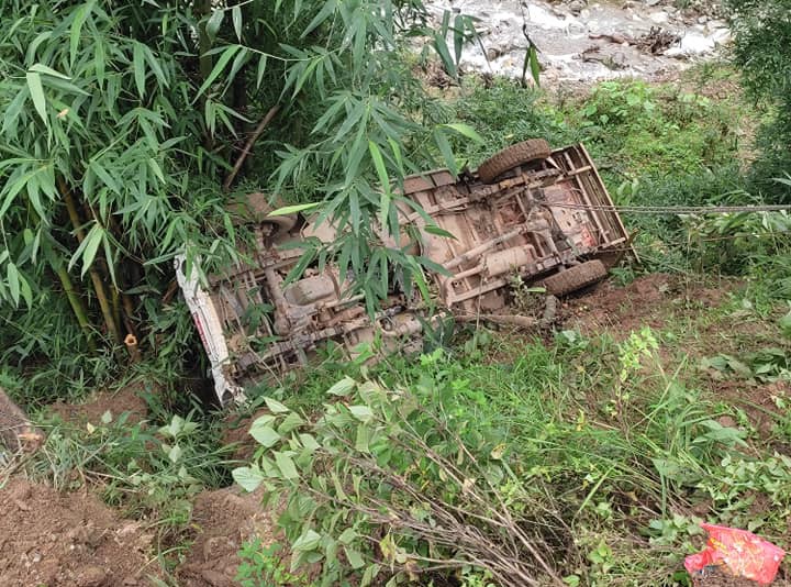 बागलुङमा पिकअप दुर्घटना हुँदा दुई जना घाईते
