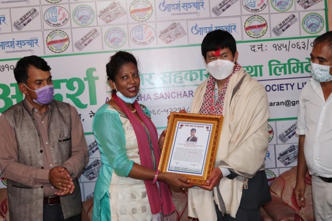 भूमि व्यवस्था, कृषि, सहकारी  तथा गरीबी निवारण मन्त्री बुढालाई आदर्शको स्वागत 