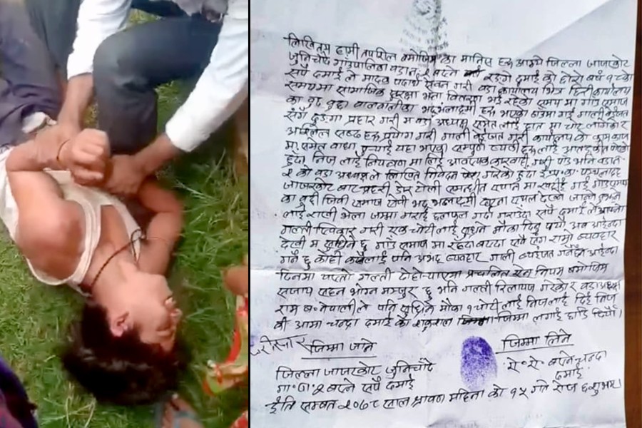 वडाध्यक्षले दाम्लोले बाँधेर कुटे, प्रहरीले गरायो मिलापत्र 
