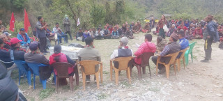 ढोरपाटन नगरपालिका वडा नम्बर ६ मा गठबन्धनको चुनावी सभा 