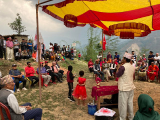 सिगानामा एमाले राप्रपाको चुनावी सभा 