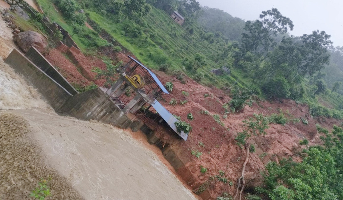 ठेउलेखोला जलविद्युत् आयोजनाको बाँध पुरियो